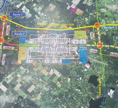 Mời thầu gói thầu xây lắp hai tuyến giao thông kết nối Sân bay Long Thành