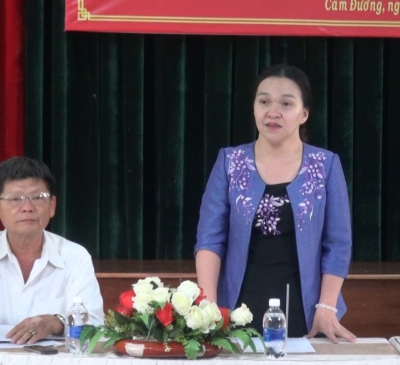 UBND huyện làm việc với UBND xã Cẩm Đường về tình hình phát triển kinh tế - xã hội