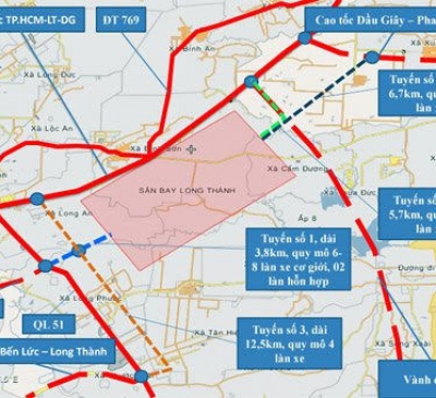 Đồng Nai xây dựng 3 tuyến đường kết nối sân bay Long Thành