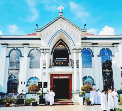 Thánh lễ làm phép Nhà xứ và Đài thánh Giuse của Giáo xứ Thành Đức, Khu tái định cư Lộc An-Bình Sơn