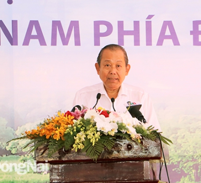 Phó Thủ tướng Thường trực Chính phủ Trương Hòa Bình phát lệnh khởi công đoạn cao tốc Phan Thiết - Dầ