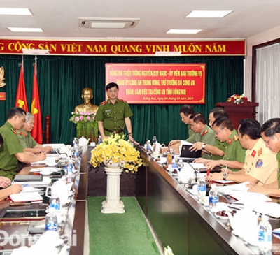 Bộ Công an kiểm tra tiến độ 2 dự án quốc gia tại Công an tỉnh