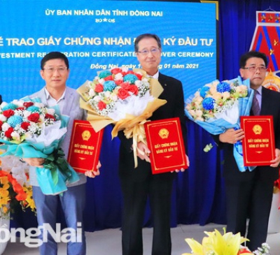 Cấp chứng nhận đầu tư 3 dự án FDI có vốn lớn
