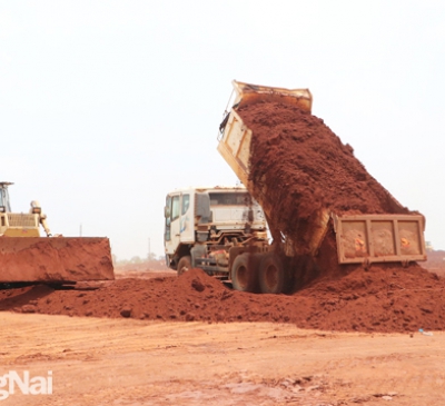 Gói thầu san nền sân bay Long Thành đã đào đắp đạt 3,1 triệu m3 đất