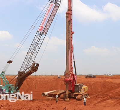 Gói thầu thi công cọc nhà ga hành khách sân bay Long Thành: Vượt tiến độ khoảng 1 tháng