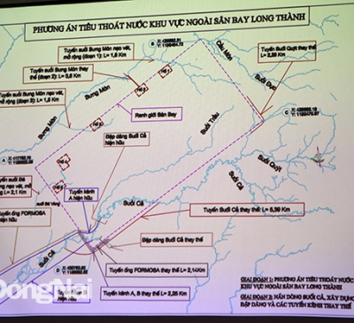 Bàn phương án tiêu thoát nước cho khu vực ngoài Sân bay Long Thành