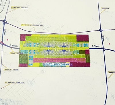 Mời thầu gói xây lắp 2 tuyến giao thông kết nối Sân bay Long Thành