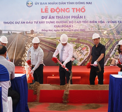 Khởi công dự án CT Biên Hòa-Vũng Tàu: Kết nối các trung tâm kinh tế, cảng biển, tuyến giao thông bộ