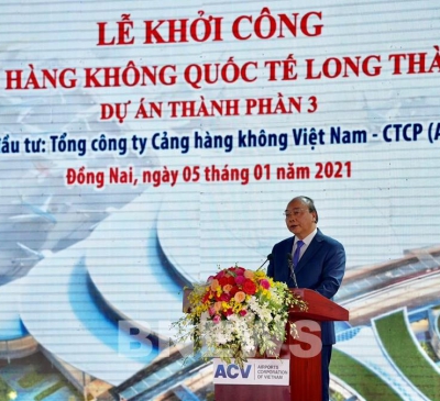 Thủ tướng Nguyễn Xuân Phúc nhấn nút khởi công xây dựng Cảng HKQT Long Thành giai đoạn 1 – dự án thàn