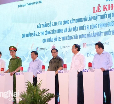 Thủ tướng Chính phủ Phạm Minh Chính bấm nút khởi công xây dựng nhà ga hành khách sân bay Long Thành