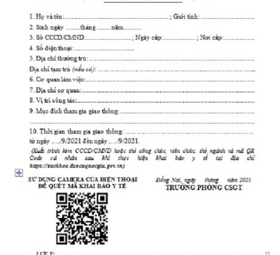 Ngày đầu kiểm tra xử lý đối với việc áp dụng giấy đi đường theo mẫu mới