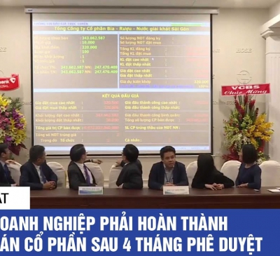 Doanh nghiệp phải hoàn thành bán cổ phần sau 4 tháng phê duyệt