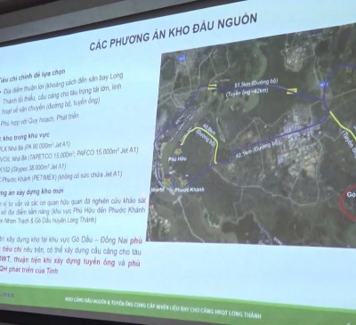 Tập đoàn xăng dầu Việt Nam Petrolimex đưa ra 3 phương án cung ứng xăng dầu cho Sân bay Quốc tế Long 