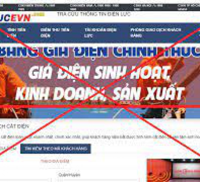 Xuất hiện website giả mạo EVN