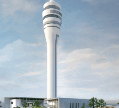 Sân bay Long Thành giai đoạn 1 có đài kiểm soát không lưu cao 123m
