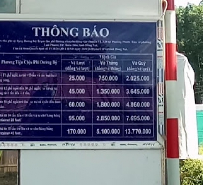 BẮT ĐẦU THU PHÍ HOÀN VỐN ĐƯỜNG CHUYÊN DÙNG