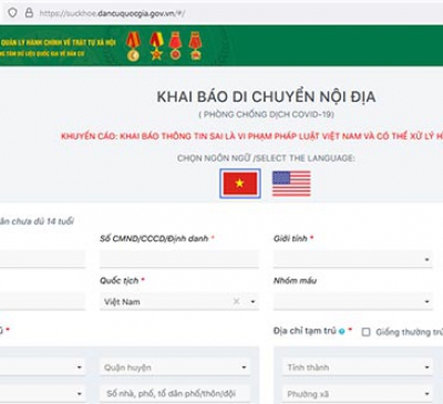 Triển khai toàn quốc phần mềm quản lý công dân vùng dịch