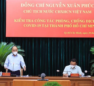 Chủ tịch nước: TP Hồ Chí Minh phải tiếp tục thực hiện nghiêm giãn cách xã hội ở mức cao