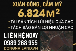CHUYỂN NHƯỢNG GẤP – LÔ ĐẤT 3 MẶT TIỀN ĐẸP NHƯ TRONG MƠ 6.824m2 Giá 5,5 Tỷ